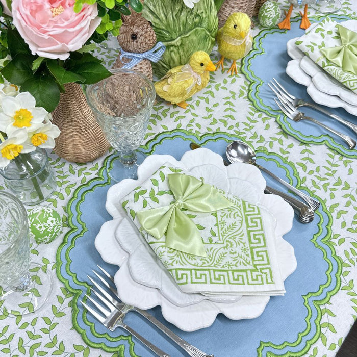 Light Green Leaves - Napkin (Set of 4)