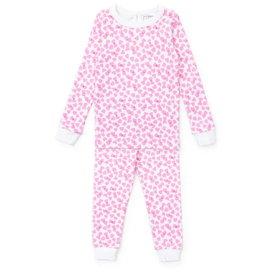 Lila + Hayes Ava Pajama Set in Pink Confetti Hearts