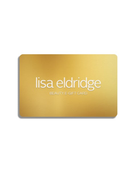 block Gold Lisa Eldridge beauty e-gift card on a white background