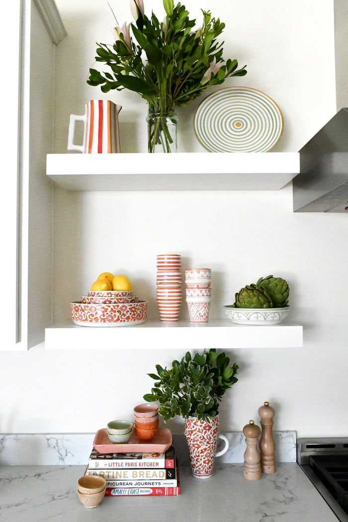 Lulu Moroccan Plate in Mint Stripe