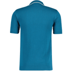 MADCAP Cagney Retro Textured Pocket Piping Polo Top in Corsair