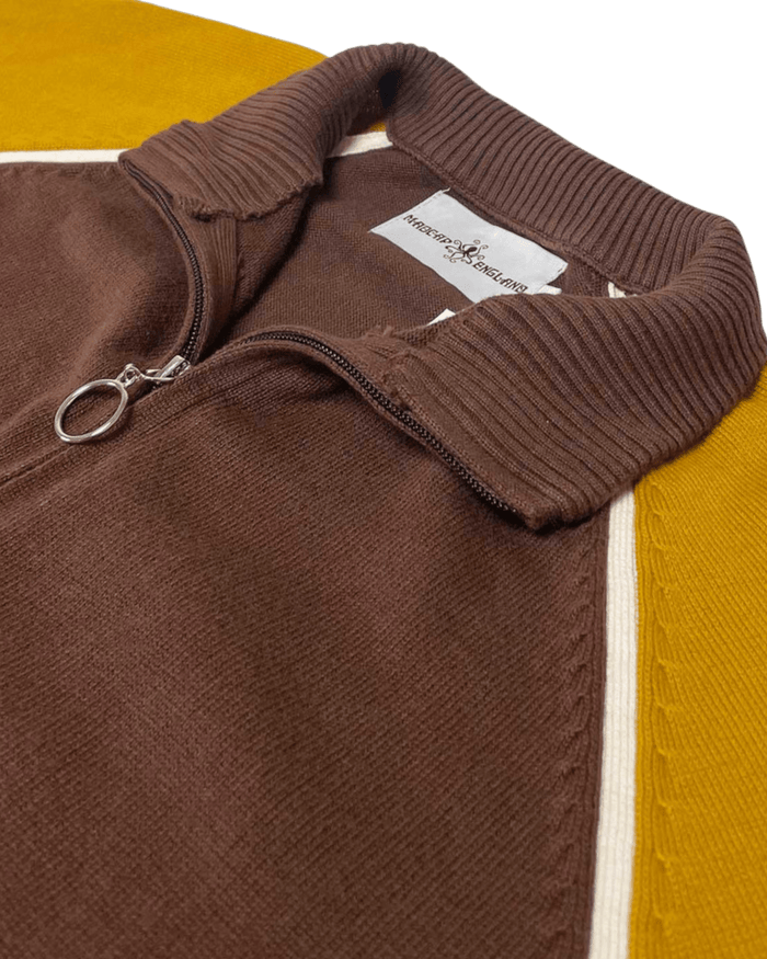 MADCAP Fuller Retro Colour Block Raglan Sleeve Knitted Track Top