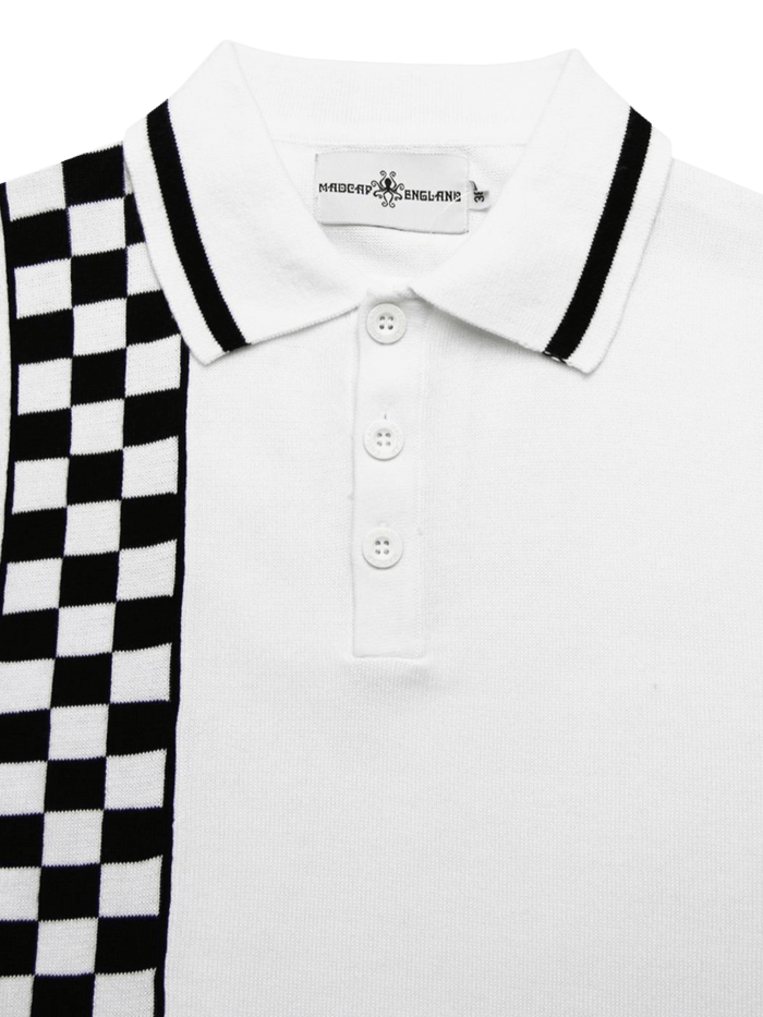MADCAP  Maytal Mod Ska Check Stripe Polo