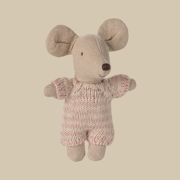Maileg | Baby Mouse in Carry Cot Rose