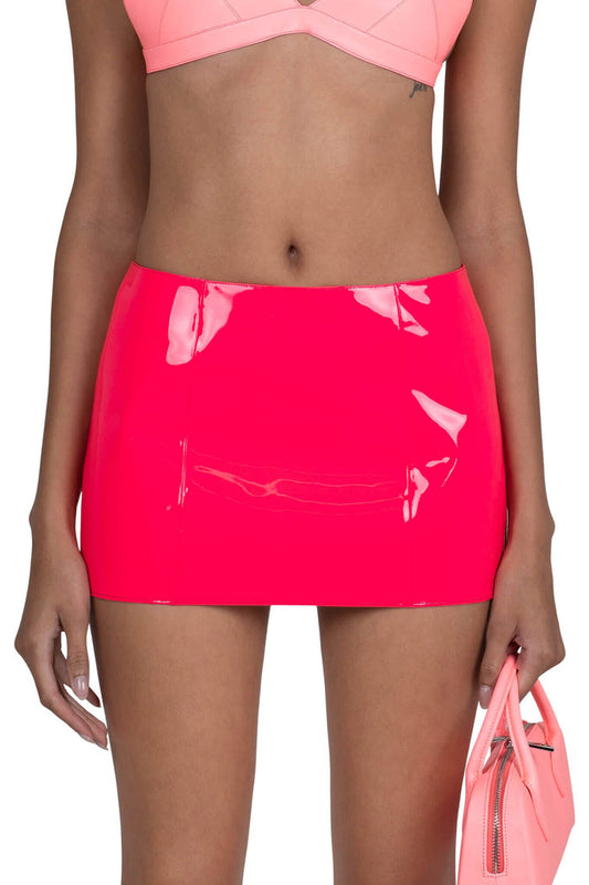MAISY Skirt Fuchsia Neon Patent