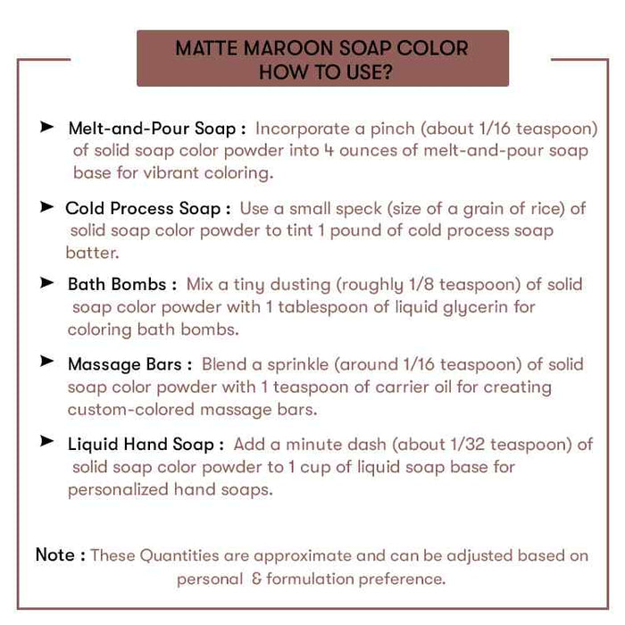 How to use Matte Maroon Soap Color