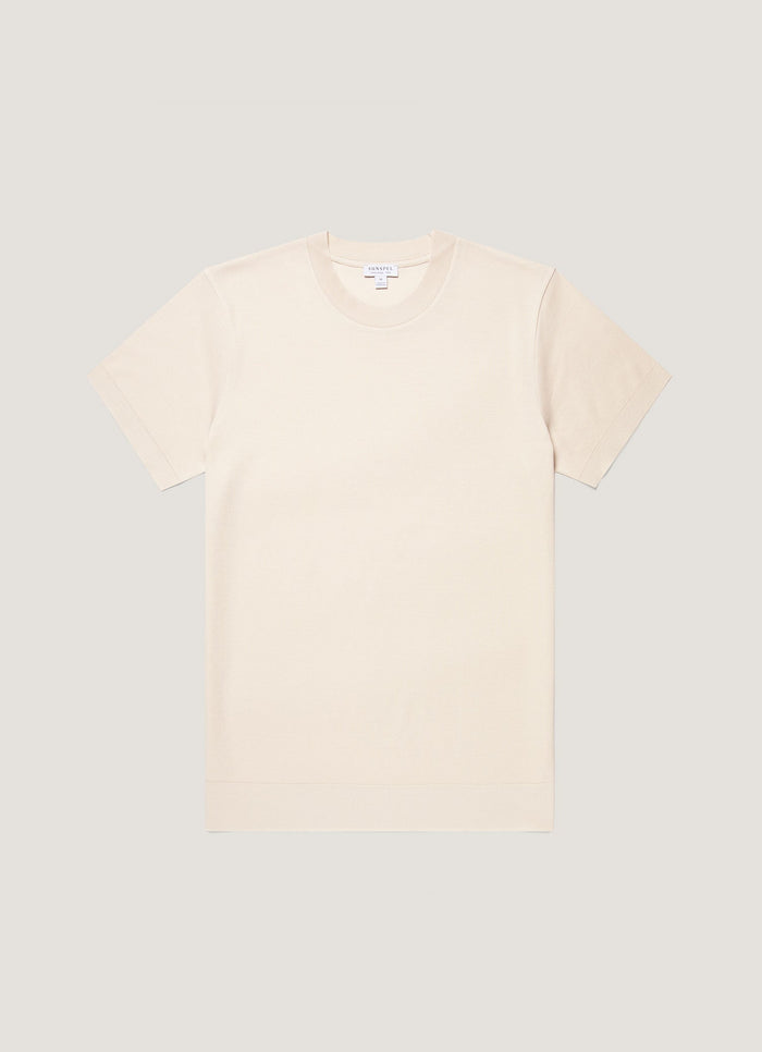 Men's Cotton Piqué T-shirt in Swansdown