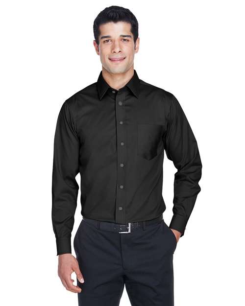 Men's Crown Collection® Solid Stretch Twill Woven Dress Shirt