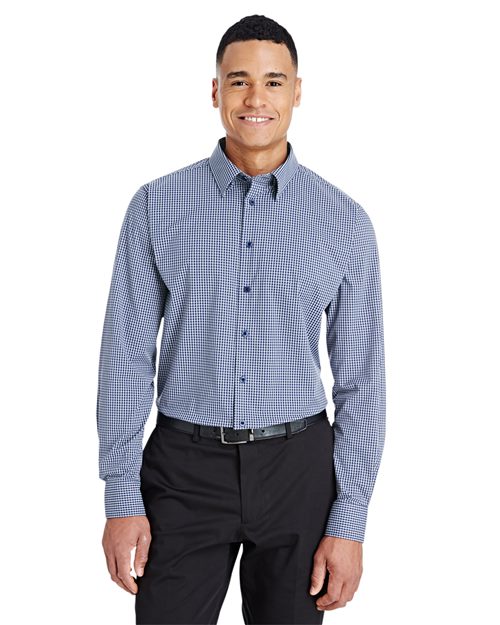 Men's CrownLux Performance® Tonal Mini Check Woven Dress Shirt