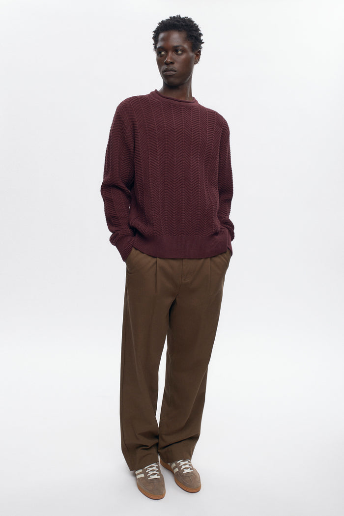 Men's Dahab Rollneck Sweater in Plum