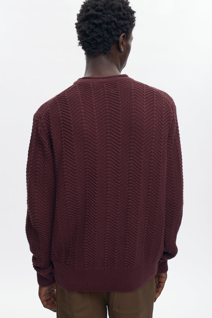 Men's Dahab Rollneck Sweater in Plum