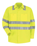Men's High Visibility Safety Long Sleeve Work Shirt