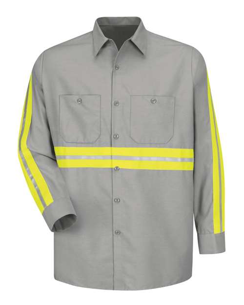 Men's Industrial Enhanced-Visibility Long Sleeve Work Shirt - SP14-EV1-EN