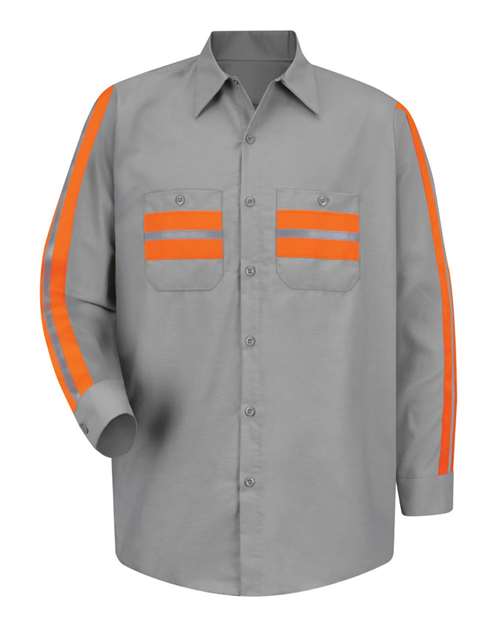 Men's Industrial Enhanced-Visibility Long Sleeve Work Shirt - SP14-EV1-EN