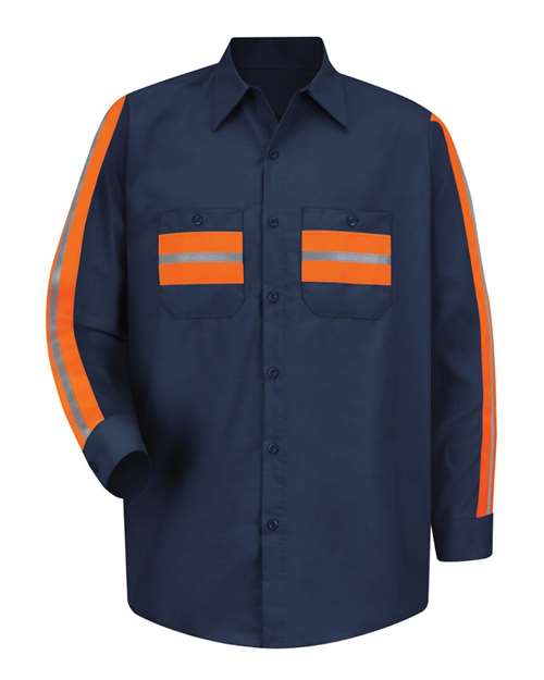 Men's Industrial Enhanced-Visibility Long Sleeve Work Shirt - SP14-EV1-EN