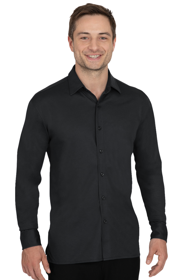 Men's Knit Stretch Woven Shirt