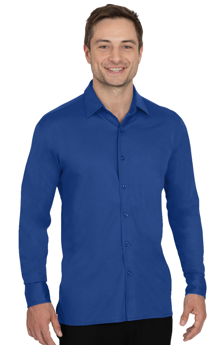 Men's Knit Stretch Woven Shirt