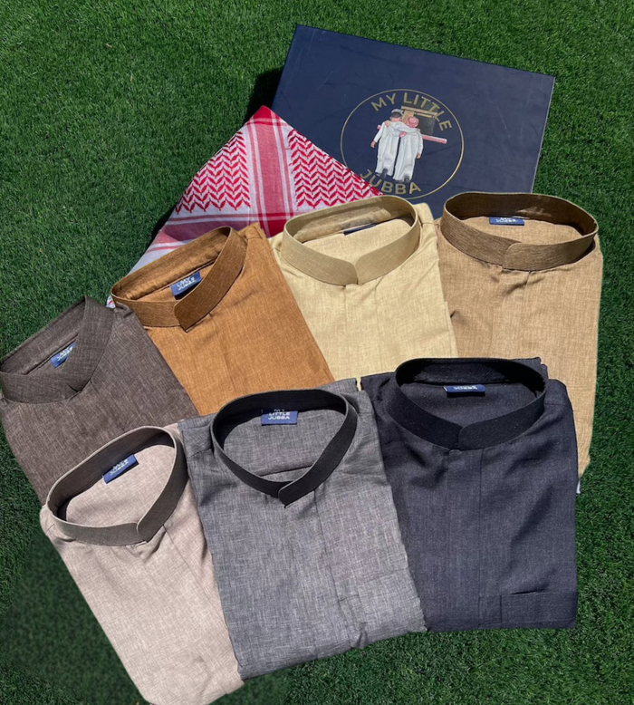 Mens Semiramis 3 Thobe Bundle Set + FREE Shemagh & Skull Cap