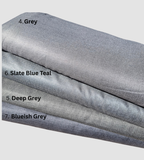Mens Slate Blue Teal Cashmere Wool Qatari Thobe