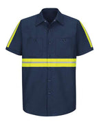 Men's Tall Enhanced Visibility Industrial Work Shirt