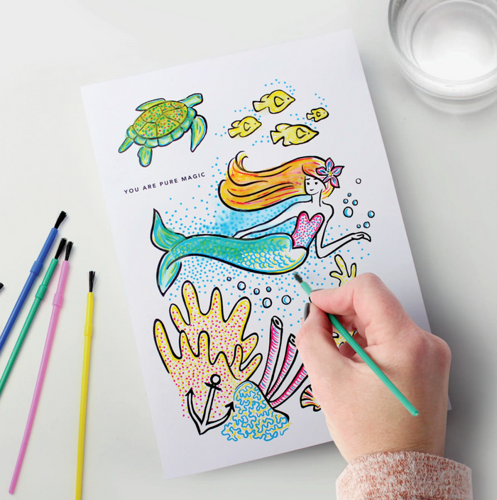 Mermaid Paint With Water Card