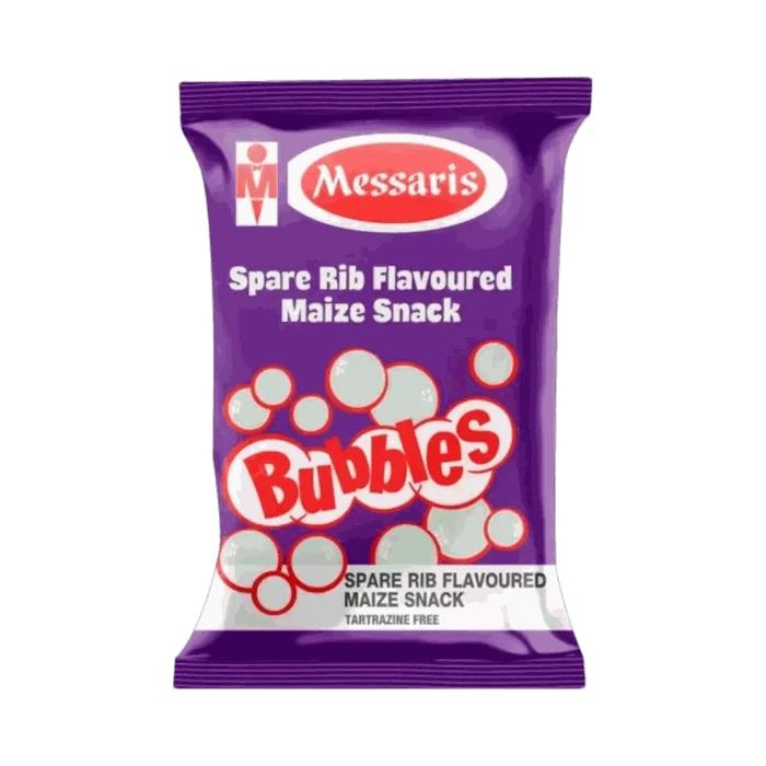 Messaris Bubbles Chips spare rib flavoured maize snack 100g pack