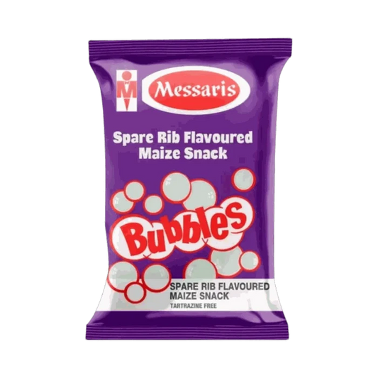 Messaris Bubbles Chips spare rib flavoured maize snack 100g pack