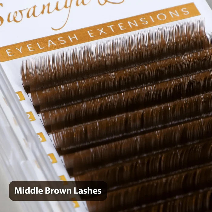 Middle Brown Lashes| Swaniya Lashes