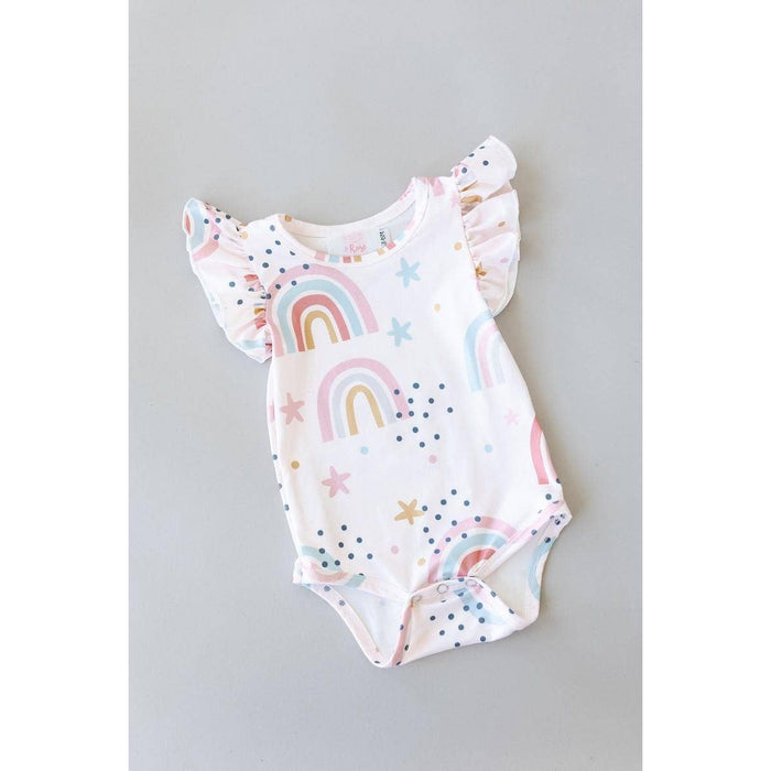 Mila & Rose - Over the Rainbow S/S Flutter Bodysuit