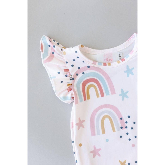Mila & Rose - Over the Rainbow S/S Flutter Bodysuit