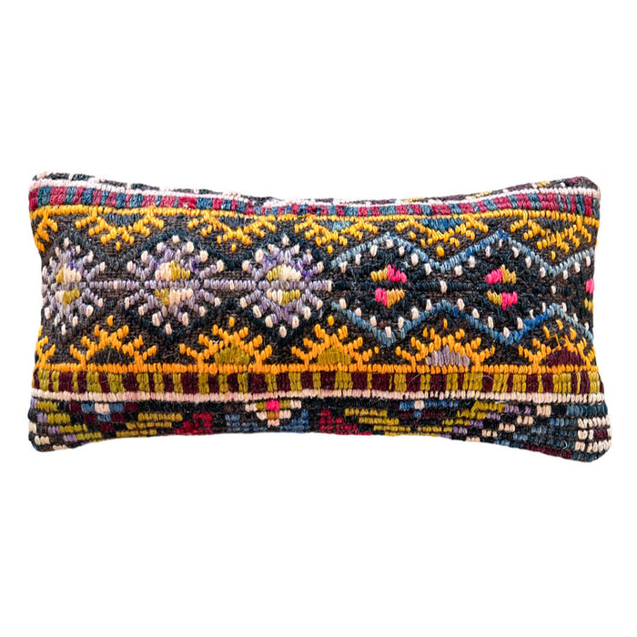 Milo Lumbar Kilim Pillow (8x16)