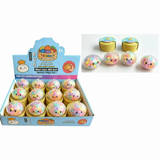Mini Rainbow Boba Bead Squeezy Dumpling Squish Toy