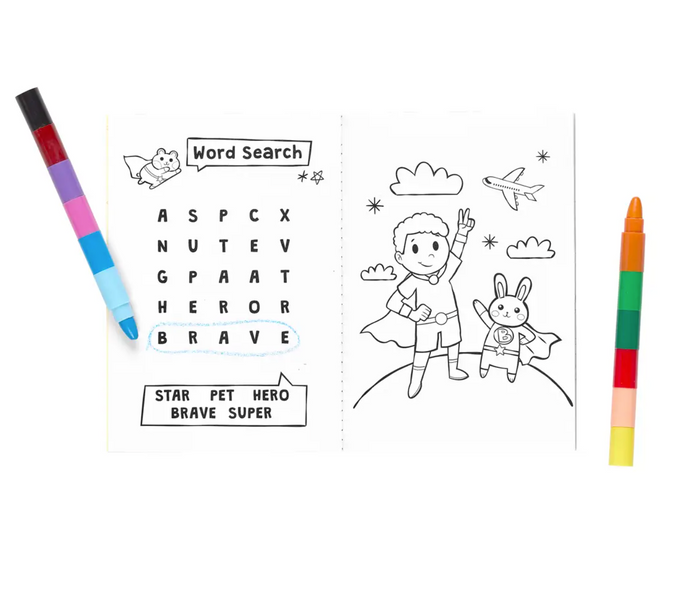Mini Traveler Coloring + Activity Kit - Superkids & Pets