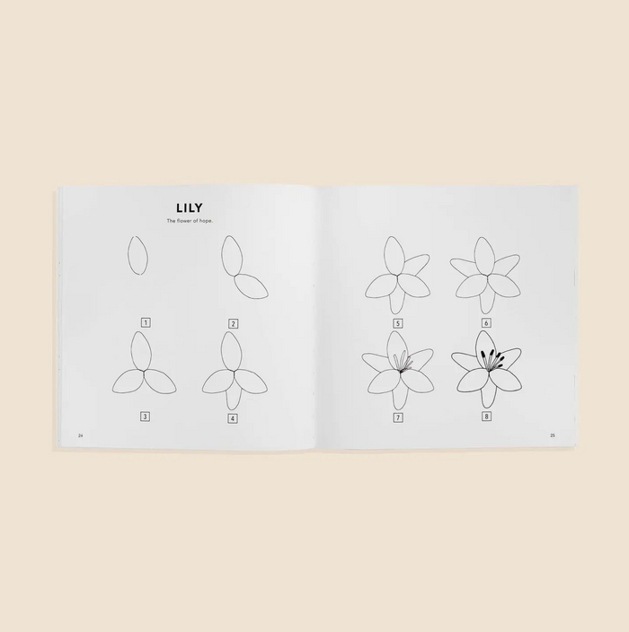Modern Flowers: A How to Draw Book for Kids