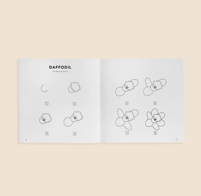 Modern Flowers: A How to Draw Book for Kids