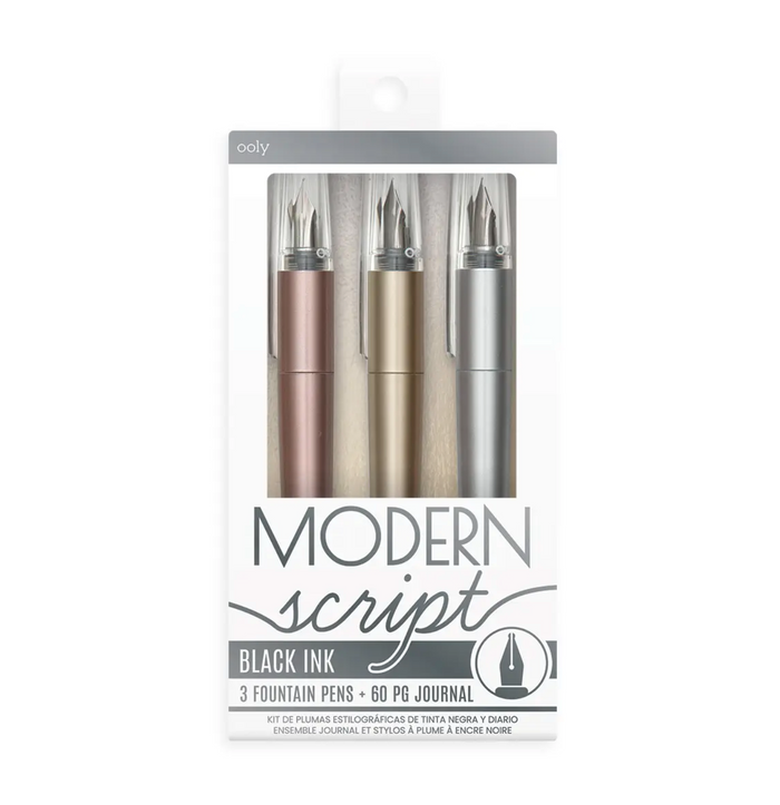 Modern Script Fountain Pen & Journal