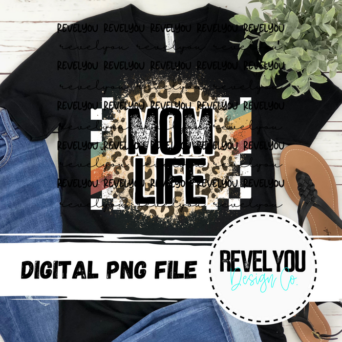 Mom Life (Racing Rainbow) - PNG