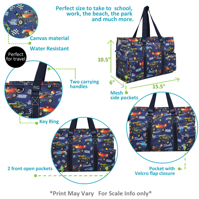 Monster Mayhem NGIL Zippered Caddy Organizer Tote Bag