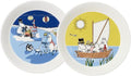 Moomin Arabia Plates Winter Campfire & Sailing - Soposopo