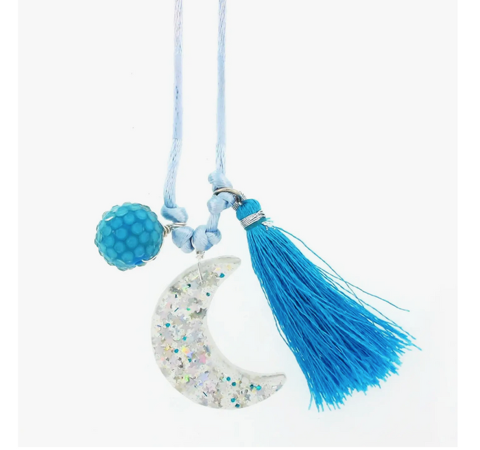 Moon Resin Necklace+ Bookmark