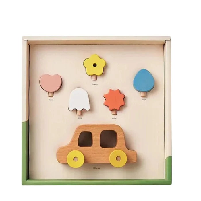 My Little Wooden Toy Car for Emotional Learning - Waha Lifestyle