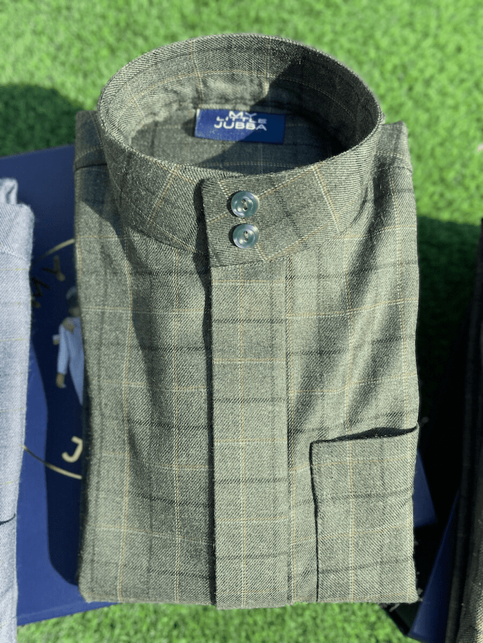 Mens Checkered Cashmere Wool Thobes - Limited Edition
