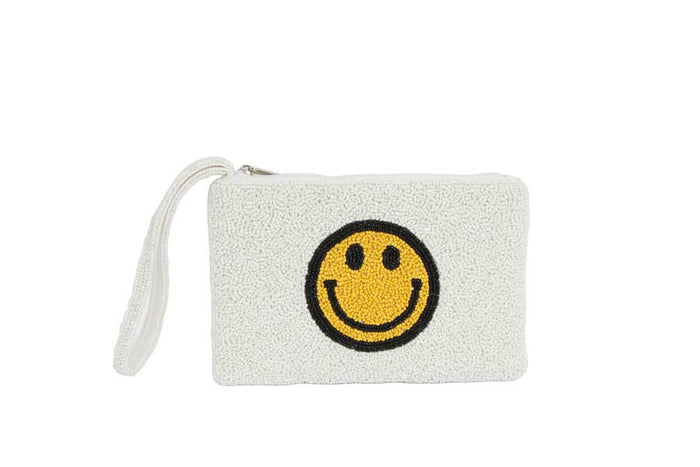 Nima Accessories Inc - Happy Face fully Beaded Ladies  Wristlet Wallet
