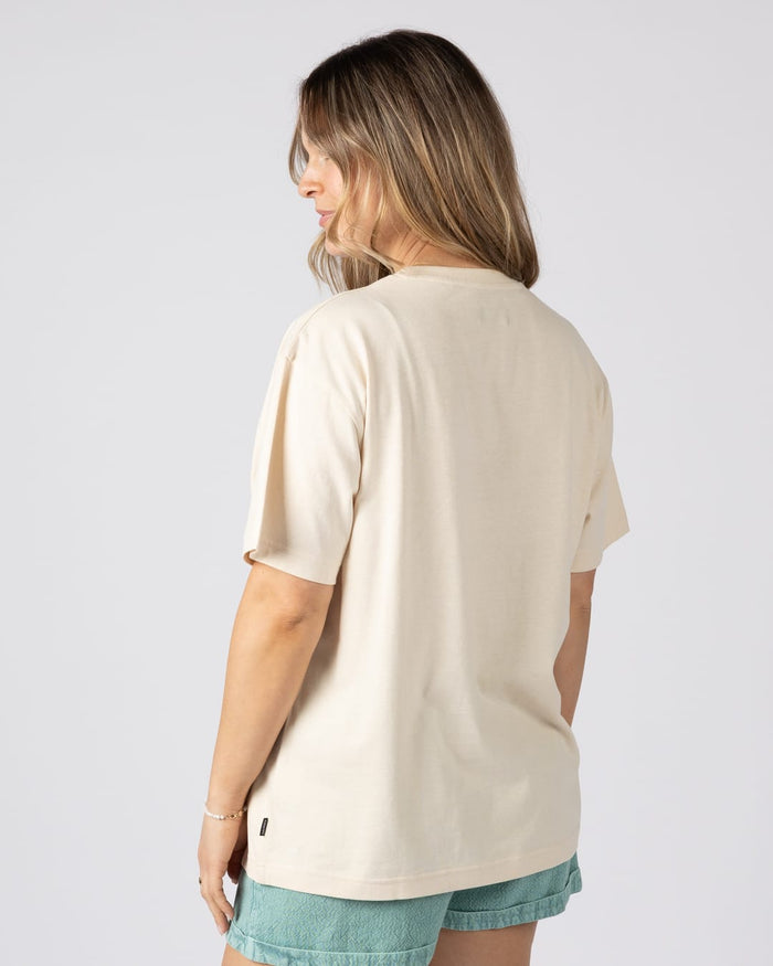 Offshore Womens Short Sleeve T-Shirt in Cream