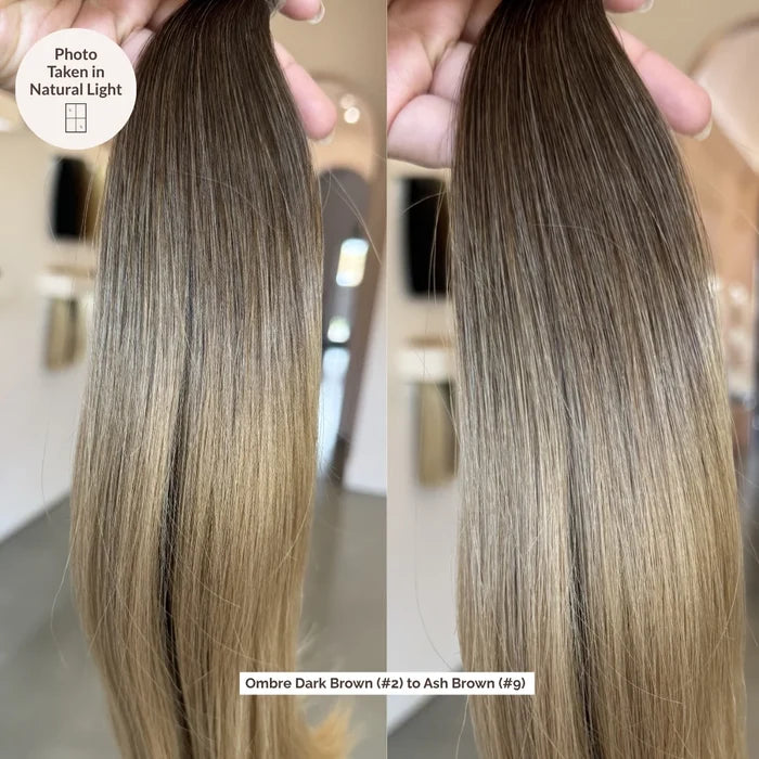 Ombre Dark Brown (#2) to Ash Brown (#9) Tape (50g)