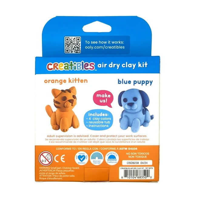 Ooly Creatibles Air Dry Clay Kit- Pet BFFs