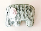 Organic Elephant Rattle - Teal