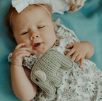 Organic Elephant Rattle - Teal