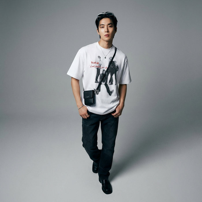 T-shirt oversize imprimé homme streetwear K-fashion - Koreanxwear - Taille S