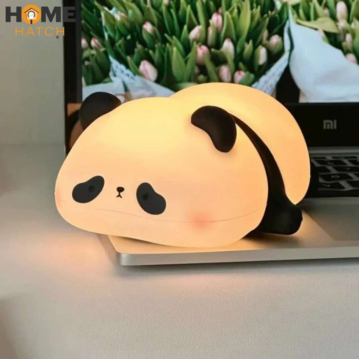 Panda Silicone LED Night Light – USB Rechargeable & Touch Control
